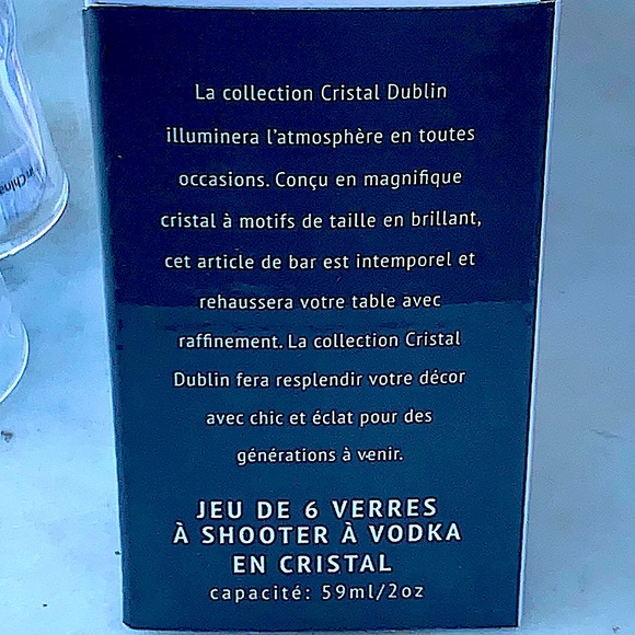 GODINGER DUBLIN AURORA BOREALIS CRYSTAL VODKA SHOOTERS SET OF 6 - Picture 8 of 8